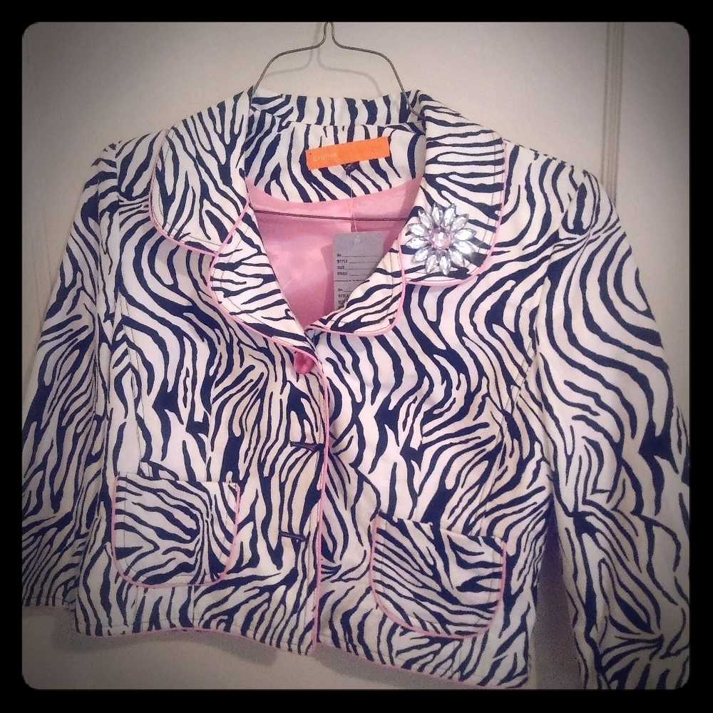 Cynthia Steffe zebra print blazer